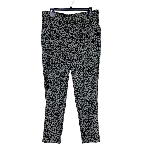 Urban Outfitters Renewal Remnants Cheetah Print High Waist Pin-Up Pants Size L - Picture 1 of 10